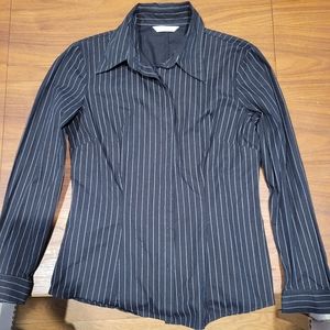 Button down pin striped shirt